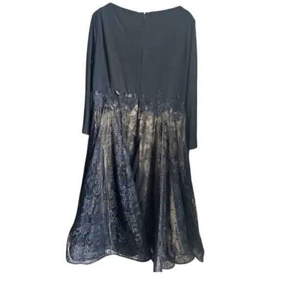 MAC DUGGAL 67897 Jersey & Lace Cocktail Dress, Size 24W, New with Tag MSRP $398 - Picture 5 of 8